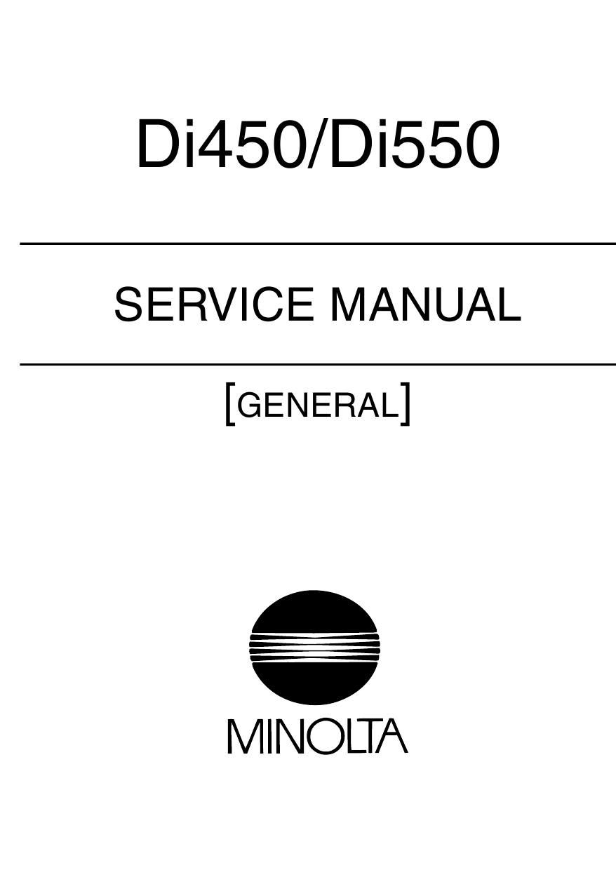 Konica-Minolta MINOLTA Di450 Di550 GENERAL Service Manual-1